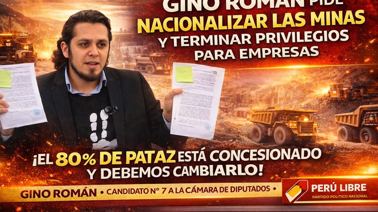 GINO ROMÁN PROPONE NACIONALIZAR LAS MINAS Y FORTALECER LA MINERÍA PERUANA DURANTE ENTREVISTA EN CAMSA COMUNICACIONES