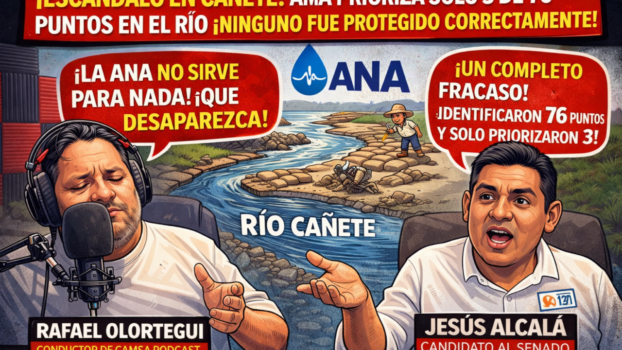 ¡ESCÁNDALO EN CAÑETE! DENUNCIAN INACCIÓN DE LA ANA PESE A 76 PUNTOS CRÍTICOS EN EL RÍO